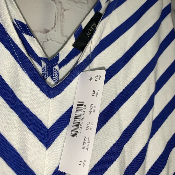 NEW J. Crew Re-Imagined Striped Wide Leg Summer Jumpsuit Size 10 - Picture 3 of 9